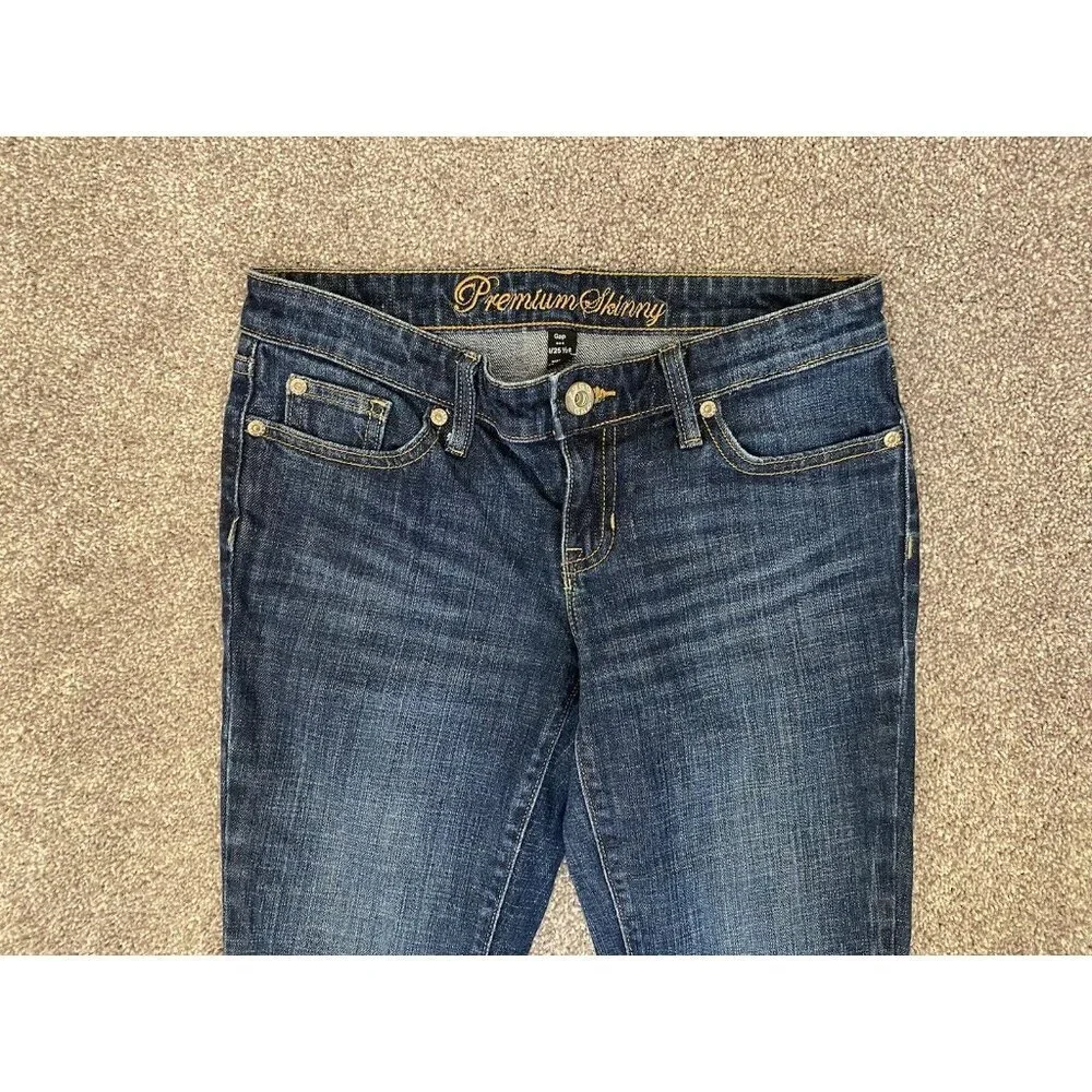 Gap Women's Premium Skinny Jeans Blue Denim Stretch Pockets Size 1 / 25.5 R